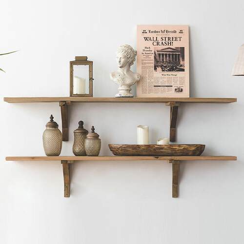 实木复古墙托一字板置物架搁板