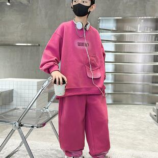 男童秋装套装2026新款中大童春秋款卫衣两件套儿童帅气秋季时髦潮