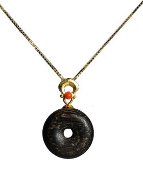 djy女士沉香挂件项链生日礼物