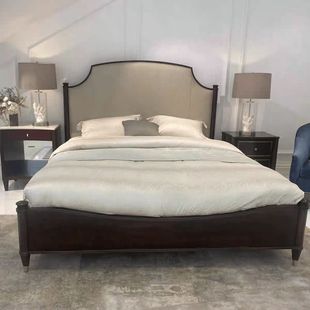 美克家具甜蜜入梦美家软包简约双人床1.8米大床实木床美式实木床