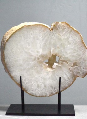 天然玛瑙新中式客厅会所桌面摆件