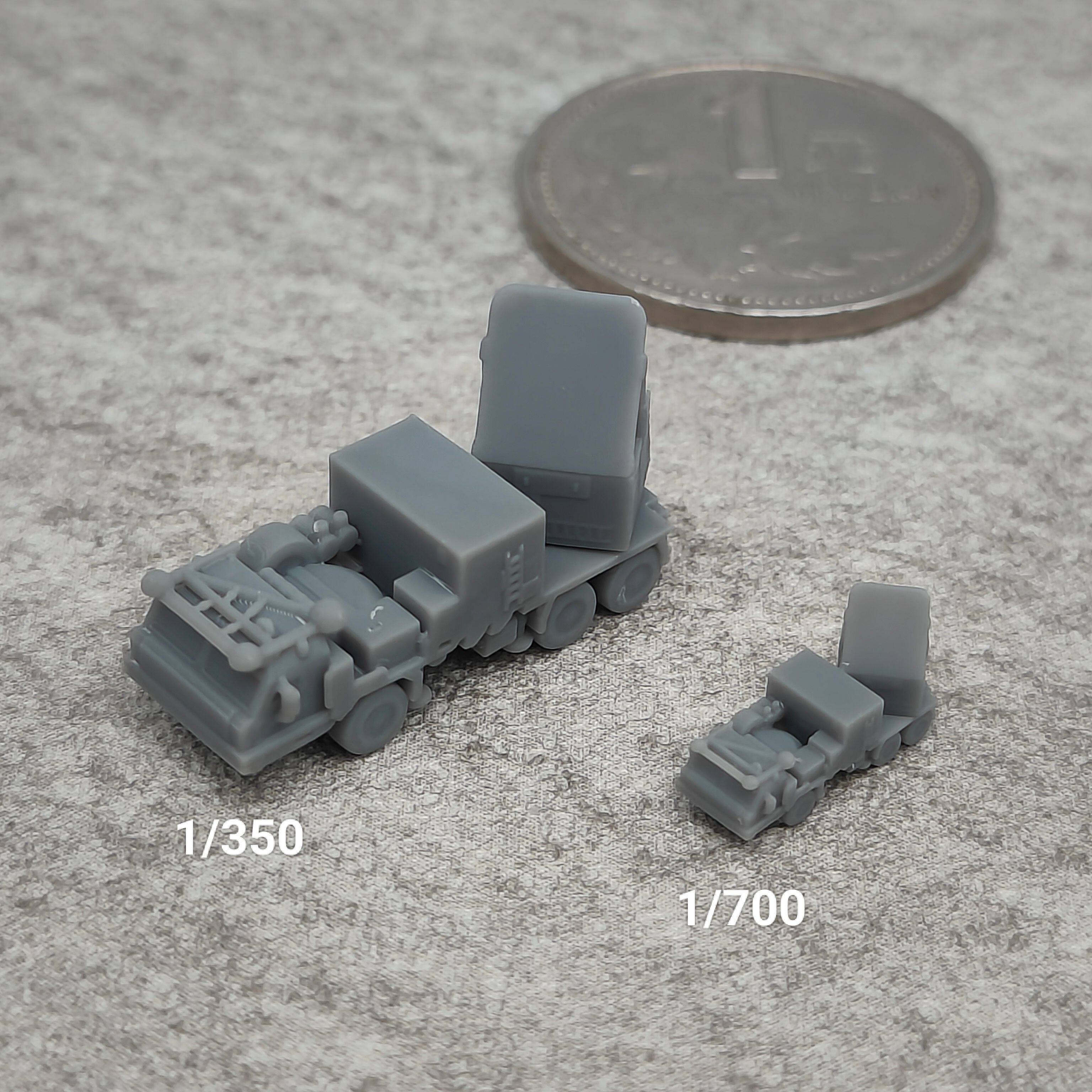S350防空雷达车 树脂白模 1/350/700坦克战车微缩模型 TK136