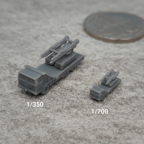 红旗12A防空导弹 树脂白模 1/350/700坦克战车微缩模型 TK237
