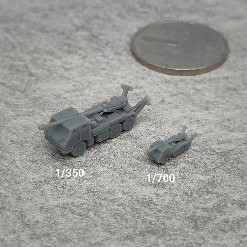 PCL-181卡车炮 树脂白模 1/350/700坦克战车微缩模型 TK206