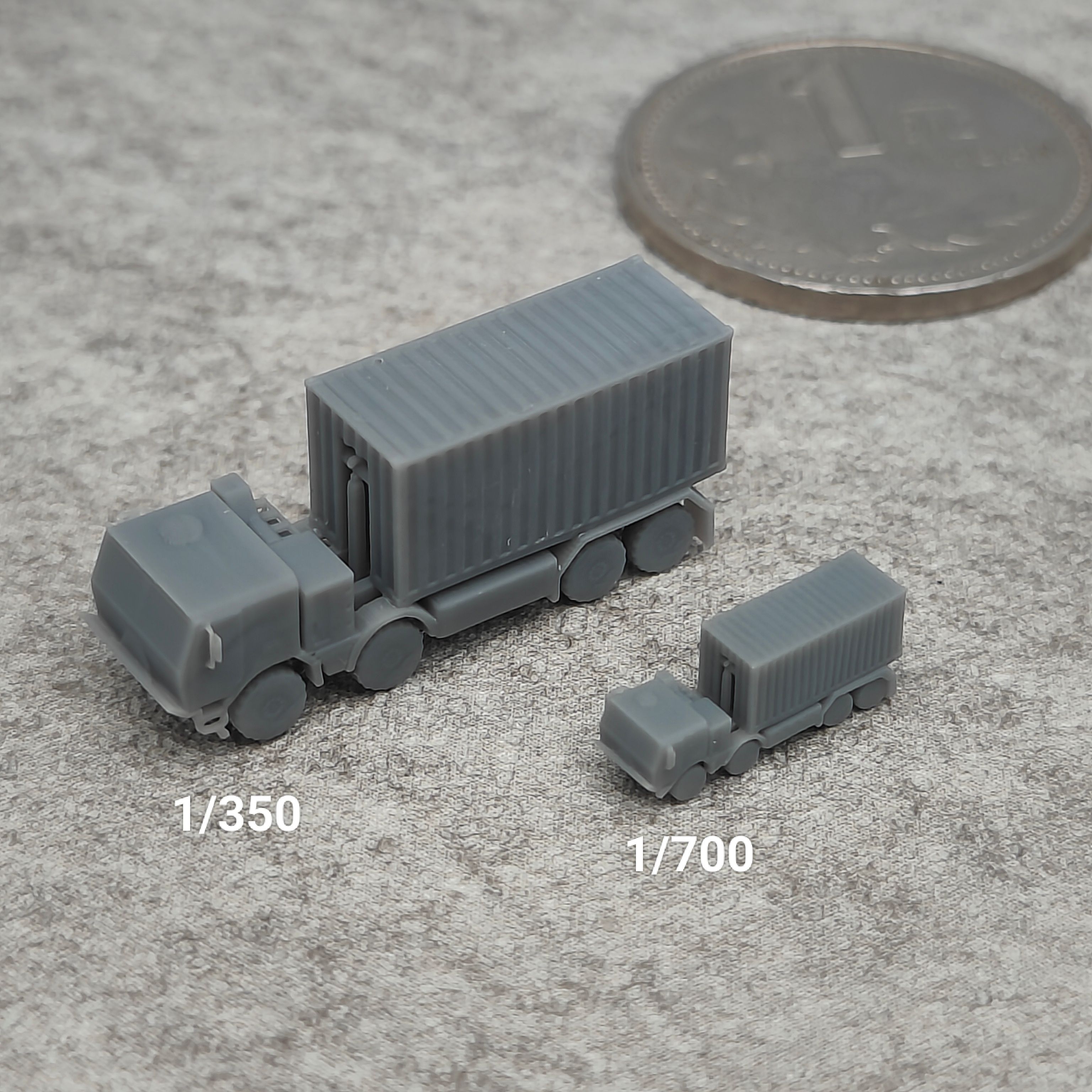 太脱拉8×8卡车 树脂白模 1/350/700坦克战车微缩模型 TK839