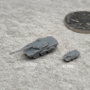 AMX10 RC装甲车 树脂白模 1/350/700坦克战车微缩模型  TK070
