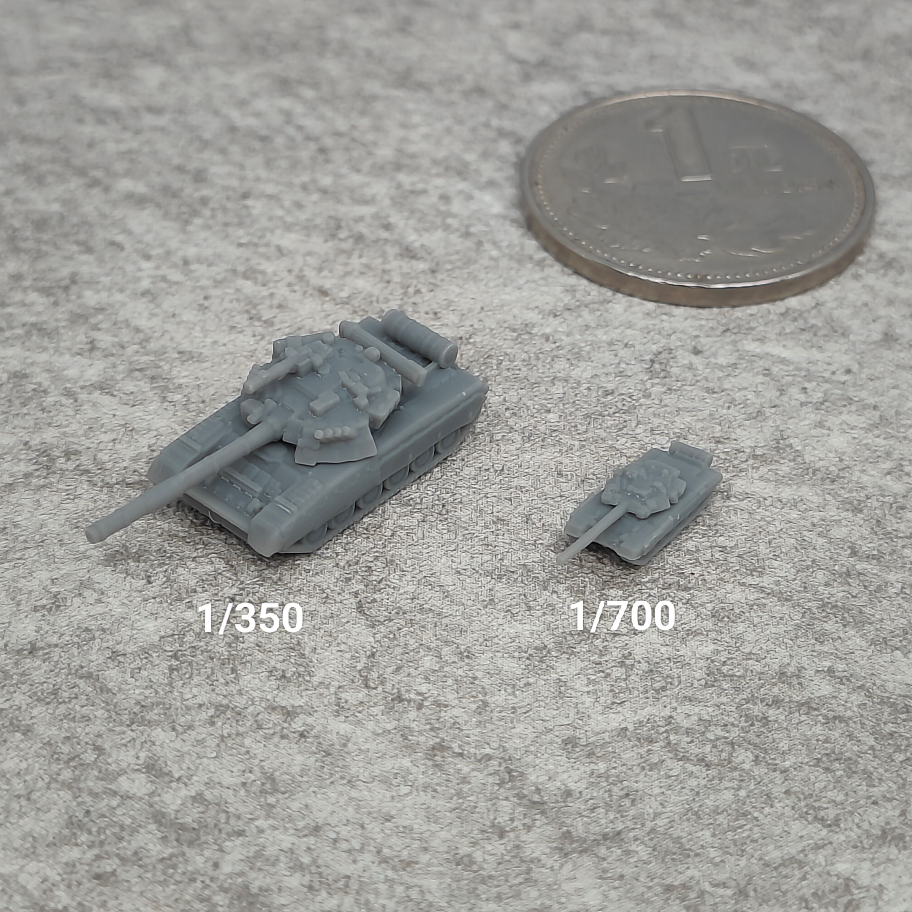 T80UD坦克 树脂白模 1/350/700坦克战车微缩模型 TK629