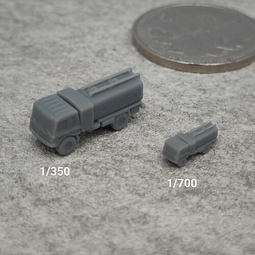 东风油罐车 树脂白模 1/350/700坦克战车微缩模型 TK234