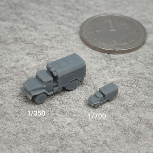 乌拉尔4320卡车 树脂白模 1/350/700坦克战车微缩模型 TK655