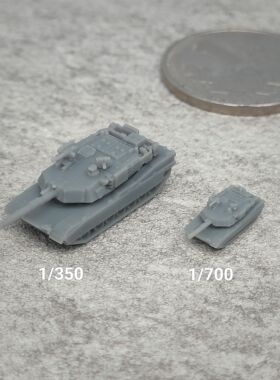 M1A2主战坦克 树脂白模 1/350/700坦克战车微缩模型 TK265