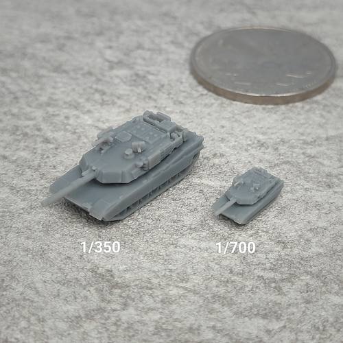 M1A2主战坦克 树脂白模 1/350/700坦克战车微缩模型 TK265