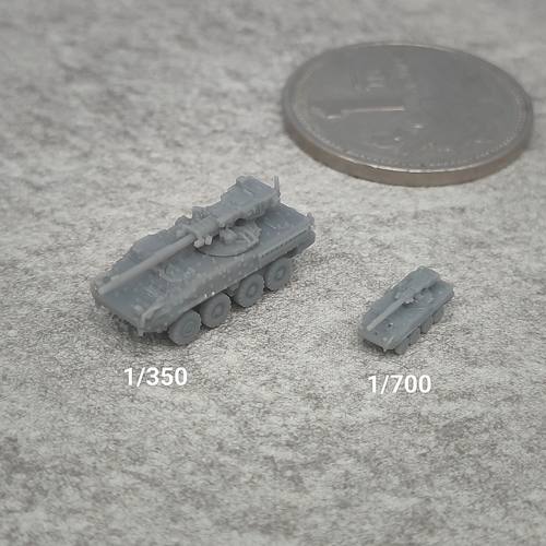 斯崔克M1128 树脂白模 1/350/700坦克战车微缩模型 TK194