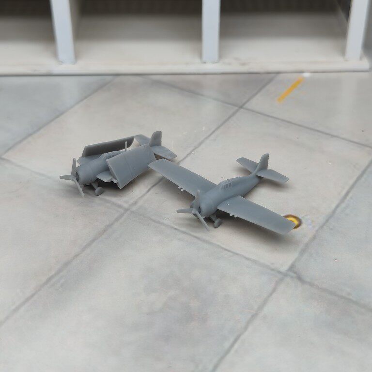 F4F野猫舰载机 树脂白模 1/350/700 二战战机微缩模型 AC003