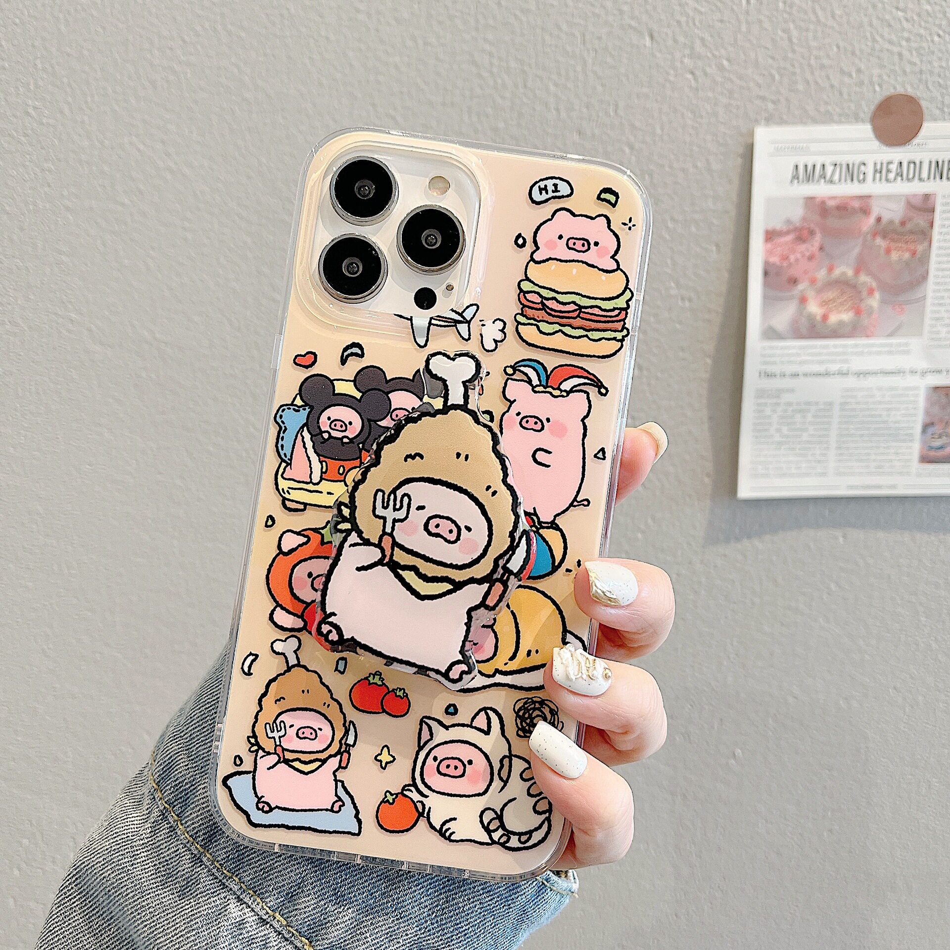 可爱招财猫适用iPhone15手机保护套/壳