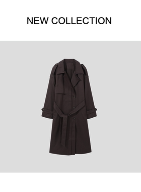 F5536007 新品长款常规款风衣翻领秋季女装-36007-6007