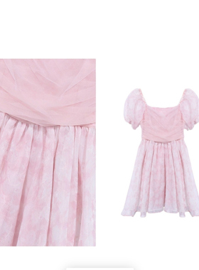 粉嫩时尚短袖连衣裙 L5F26032