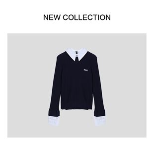 休闲通勤风针织上衣 X1538007-8007