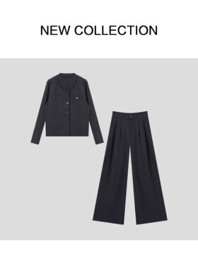 新款气质时尚套装D5536002-6002黑色针织