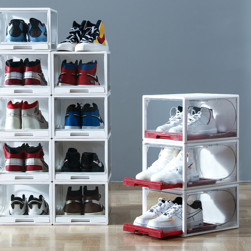 收藏鞋子收纳盒抽屉式鞋盒透明家用省空间鞋墙放鞋架收纳宿舍鞋柜