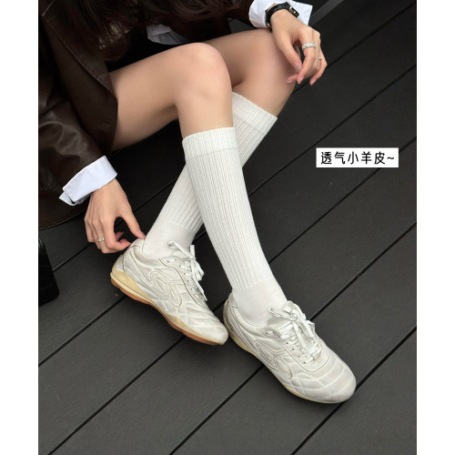 小羊皮！明星同款流浪复古小白鞋