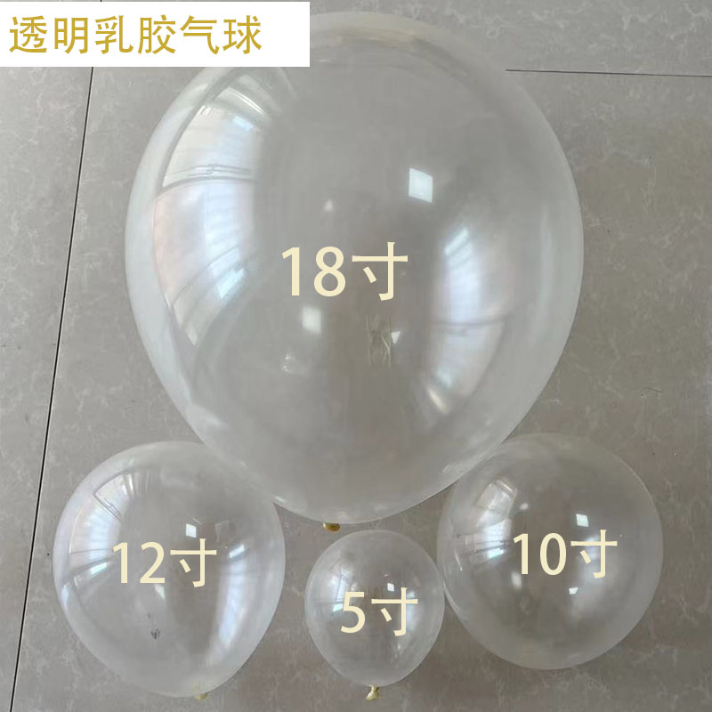 ins风5寸10寸12寸18寸36寸大气球透明乳胶球婚礼生日派对布置装饰