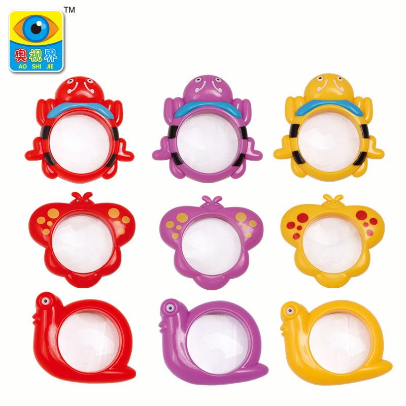 动物卡通儿童放大镜小学生科学实验观察注意力科技玩具防摔幼儿园