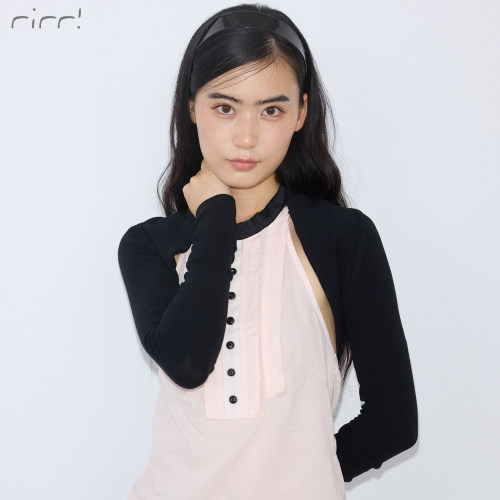 rirri 宽边小坎肩袖套上衣