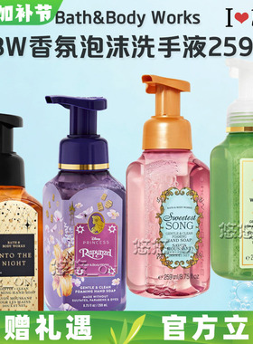 BBW温和泡沫抗菌保湿洗手液259ml香氛手部清洁露 Bath&body works