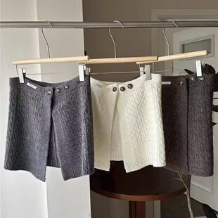 麻花纹理时尚屁帘半身裙松弛感百搭披肩多用叠穿层次披肩裙帘显瘦