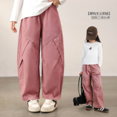 女童工装 儿童休闲裤 裤 好看洋气运动裤 子女孩 春季 NORNOR陈大猪童装