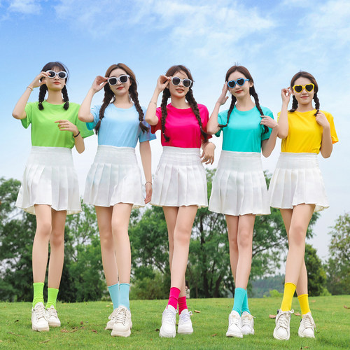 毕业季闺蜜服纯棉T恤糖果色