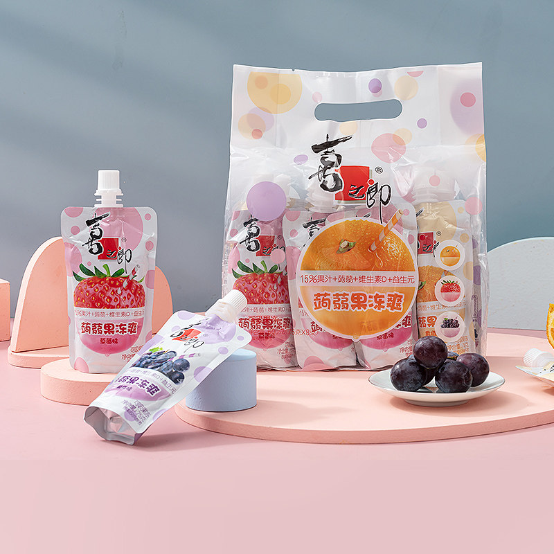 喜之郎600g蒟蒻果冻爽大袋装可吸果汁0脂肪零食小吃休闲食品解馋使用感如何?
