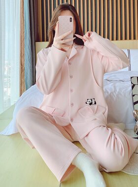 孕妇睡衣套装加绒加厚秋冬季德绒桑蚕丝大码200斤产后哺乳月子服
