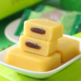 台湾特产零食品超比冰心绿豆皇传统绿豆饼绿豆冰糕点2盒装 顺丰