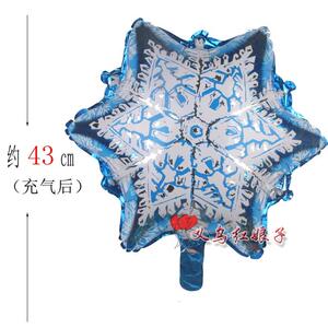 圣诞节雪人锡箔气球圣诞树铝膜气球圣诞节雪花片气球会场布置装饰