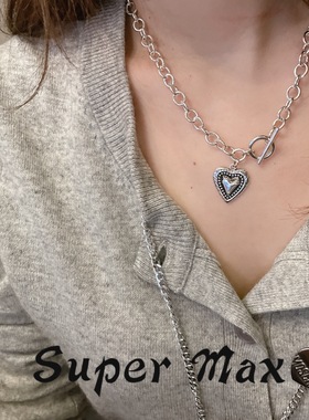 韩版东大门进口纯银女纹理项链