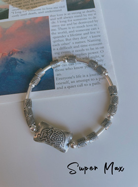 手工纯银复古做旧手工银