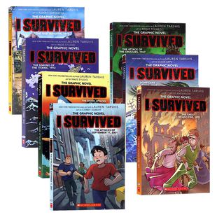 幸存者系列漫画书英文原版 I Survived Graphic Novel 泰坦尼克号沉没纳粹入侵幸存鲨鱼袭击英语小说Scholastic灾难题材桥梁章节书