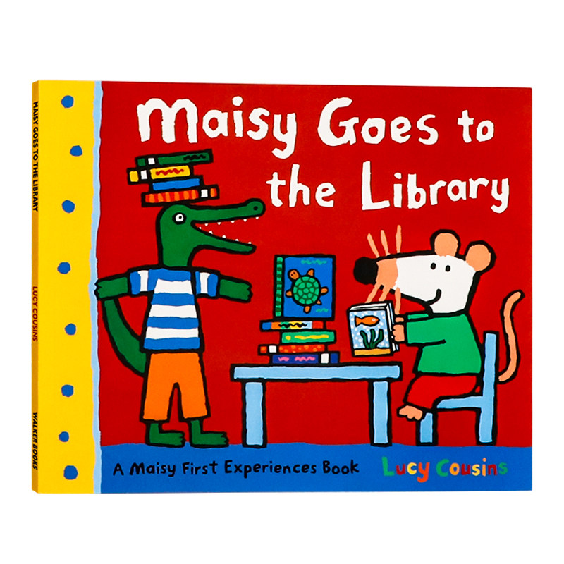 小鼠波波去图书馆 英文原版绘本 Maisy Goes to the Library 3-5岁宝宝生活认知图画书 亲子共读睡前故事书 培养阅读习惯 低幼启蒙