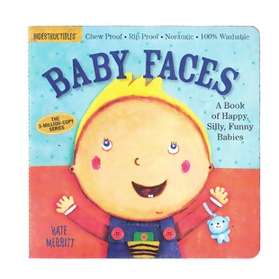 Indestructibles Baby Face防水无毒可咬婴幼儿玩具书 幼儿咬咬书：娃娃脸 2岁 绘本 低幼0 行为习惯培养 英文原版