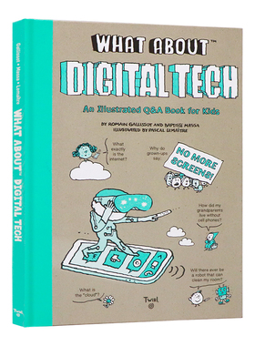 关于数字科技问答书 英文原版 What About Digital Tech 青少年读物互联网知识科普精装插图百科全书书籍 7-12岁 精装大开