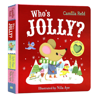 Jolly 谁是小老鼠圣诞节日氛围动物书幼儿童亲子互动精装 英文原版 Nila Who 触摸纸板翻翻书Macmillan出版 Aye绘制 绘本谁是快乐