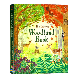 Usborne出品丛林之书英文原版绘本 Woodland Book 林地探险儿童科普读物尤斯伯恩精装全彩插图Nat Hues进口图书6岁+