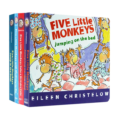 五只小猴子系列4册套装英文原版