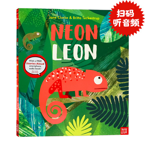 霓虹灯莱昂英文原版 NEON LEON Britta Teckentrup  情绪情商培养儿童启蒙图画书睡前故事书进口儿童绘本扫码听音频 平装大开