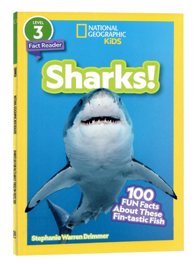 鲨鱼 国家地理L3阶段 英文原版绘本 National Geographic Readers Sharks 美国国家地理分级阅读读物全彩版儿童英语启蒙科普百科书