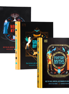 DK希腊/北欧/埃及神话插图故事3册英文原版 Illustrated Greek/Norse Myths 神话和传说故事书精装全彩插画珍藏版儿童英语课外阅读