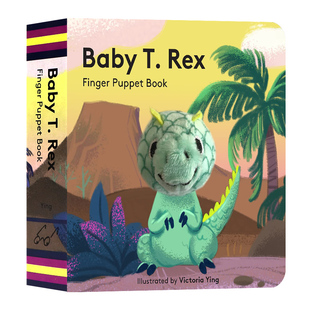 霸王龙宝宝 手指偶书 英文原版绘本 Baby T. Rex Duck Finger Puppet Book 亲子互动趣味图画故事洞洞纸板小手掌宝宝玩具书0-3岁