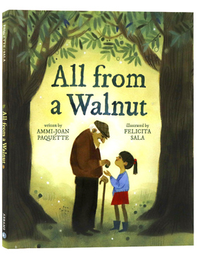 核桃背后的故事英文原版绘本 All from a Walnut 精装一颗胡桃从一粒种子伊始儿童绘本故事图画书4-8岁亲情主题Felicita Sala插画
