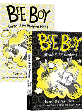 蜜蜂小子2册英文原版章节书 BEE BoyAttack of Zombees/Curse of the Vampire Mites来自怪兽的袭击 吸血鬼的诅咒牛津儿童读物7岁+